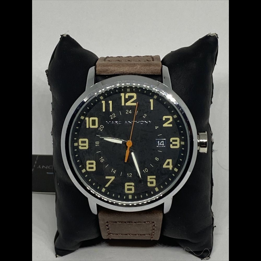 Marc Anthony FMDMA153 Men's Brown Leather Analog Dial Quartz Wrist Watch EY562